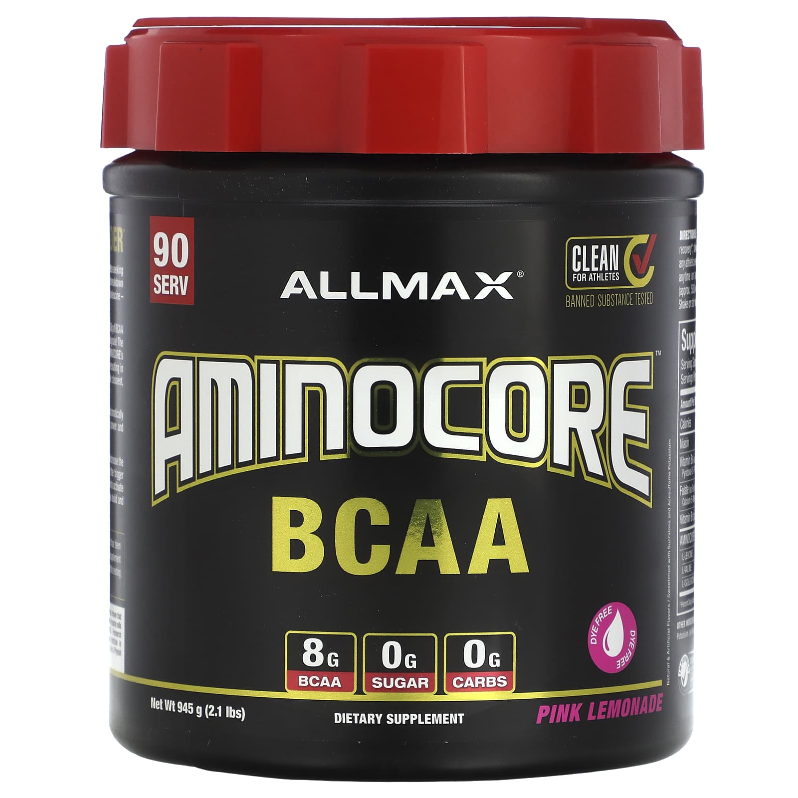ALLMAX AMINOCORE BCAA со вкусом розового лимонада 945 г 21 фунта 10590₽