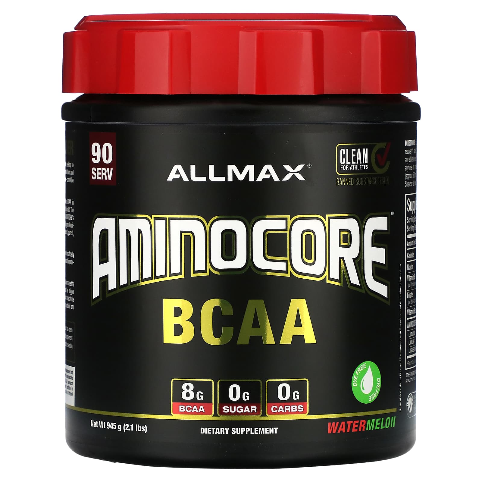 ALLMAX AMINOCORE BCAA арбуз 945 г 21 фунта 10590₽