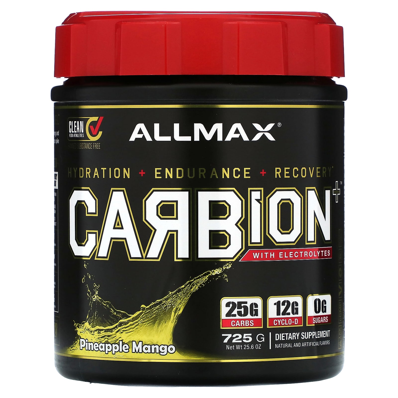 ALLMAX CARBion с электролитами ананас и манго 725 г 256 унции 5390₽