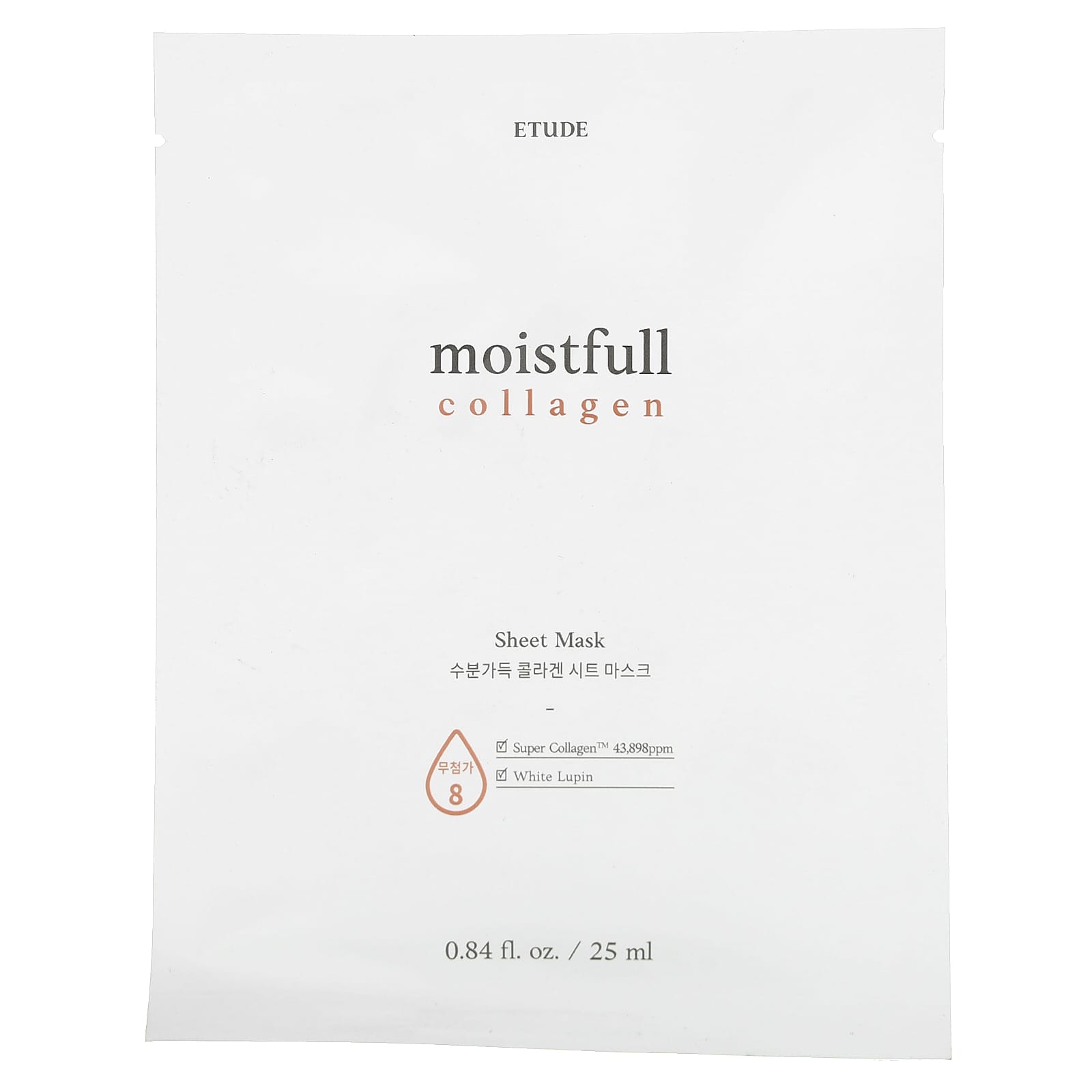 ETUDE Moistfull Collagen Beauty Sheet Mask 1 Sheet 084 fl oz 25 ml 1390₽