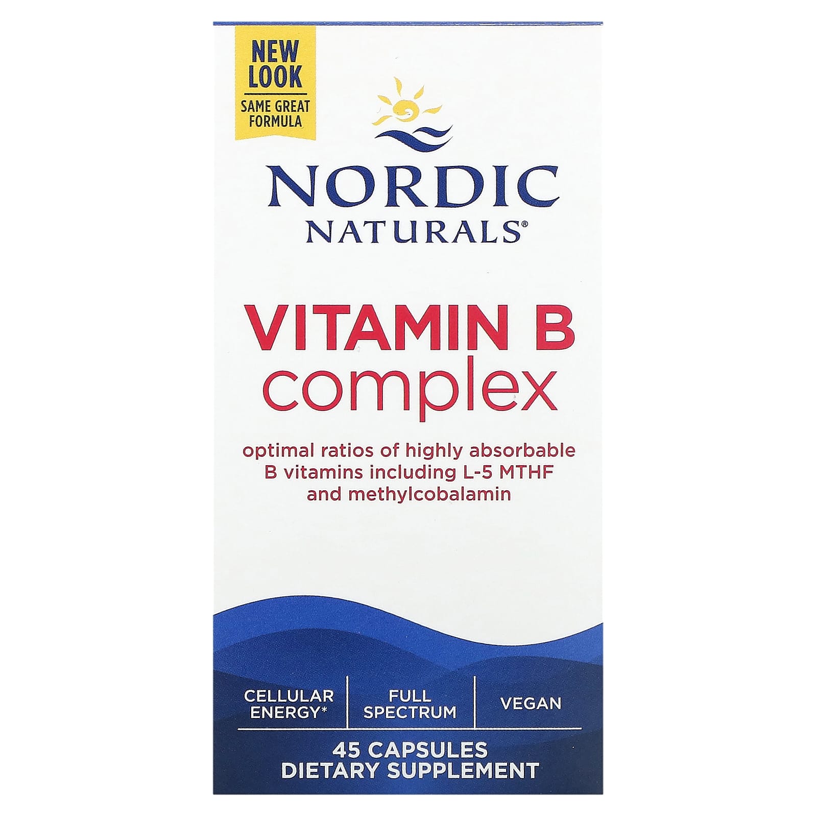 Nordic Naturals Комплекс витаминов группы B 45 капсул 4790₽