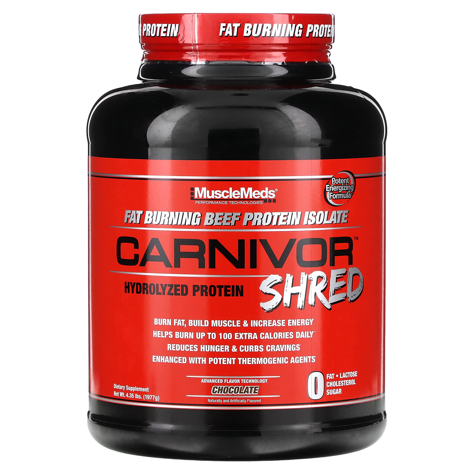 MuscleMeds Carnivor Shred гидролизованный протеин шоколад 1977 г 435 фунта 12890₽