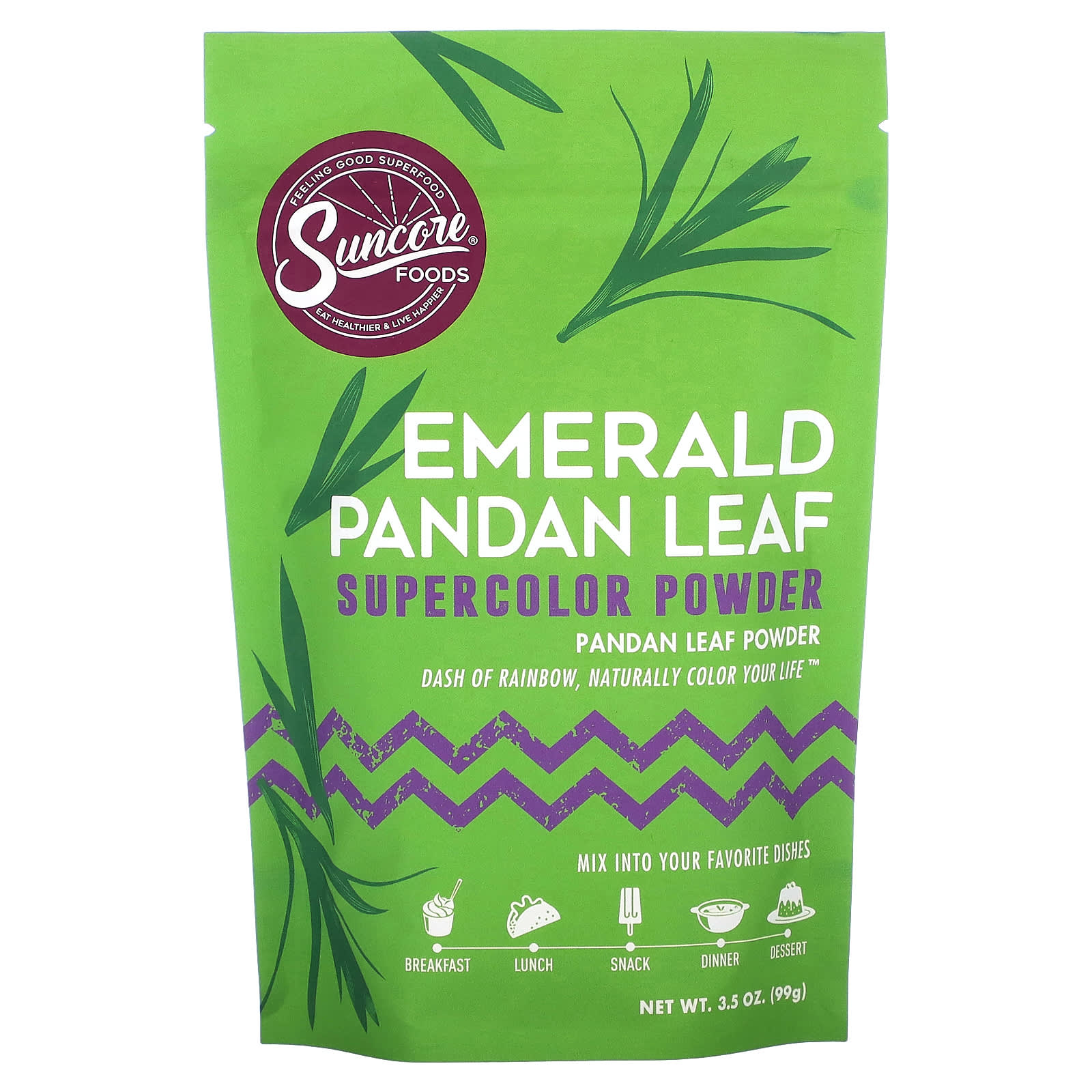Suncore Foods Emerald Pandan Leaf суперцветная пудра 99 г 35 унции 3790₽