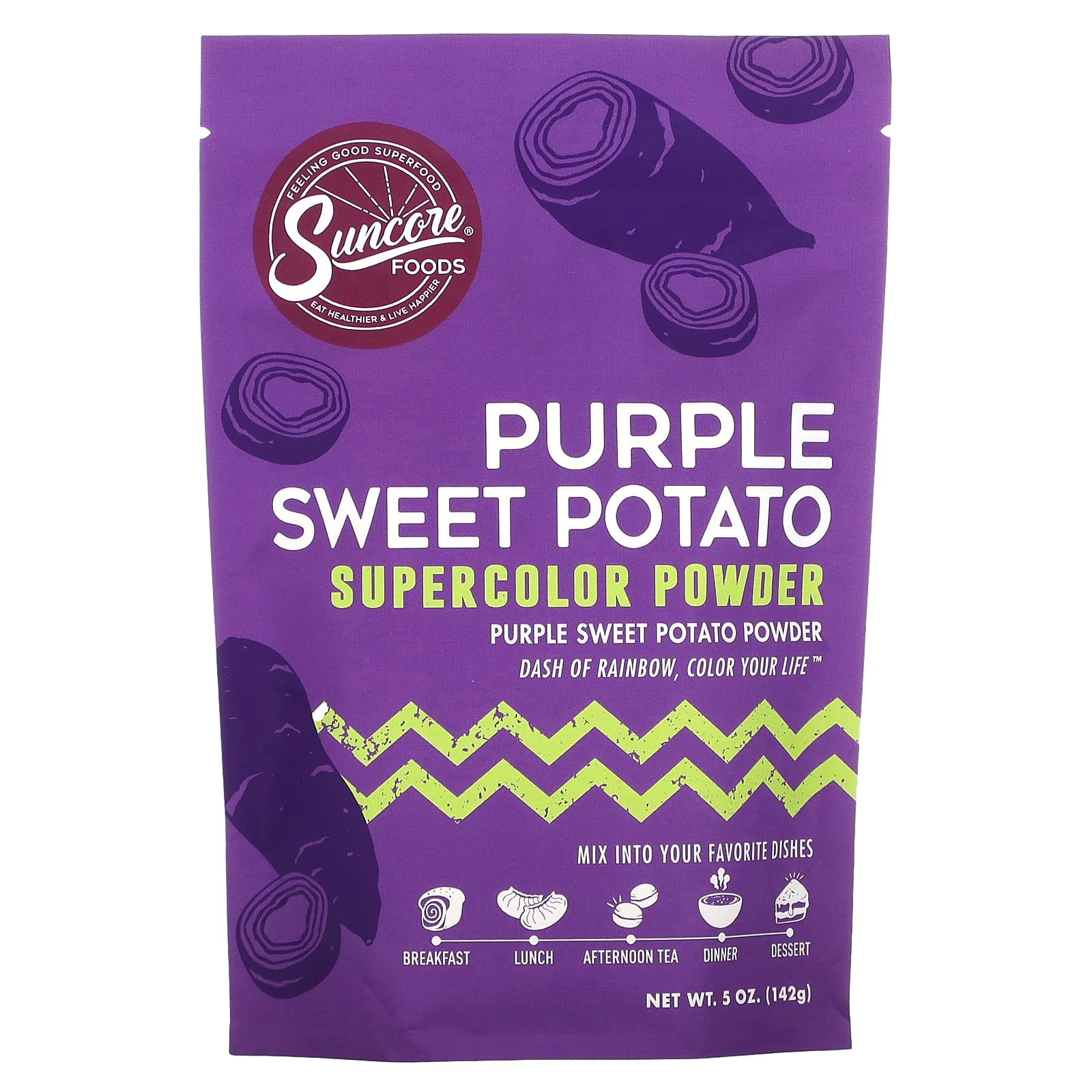 Suncore Foods Purple Sweet Potato суперцветный порошок 142 г 5 унций 3790₽