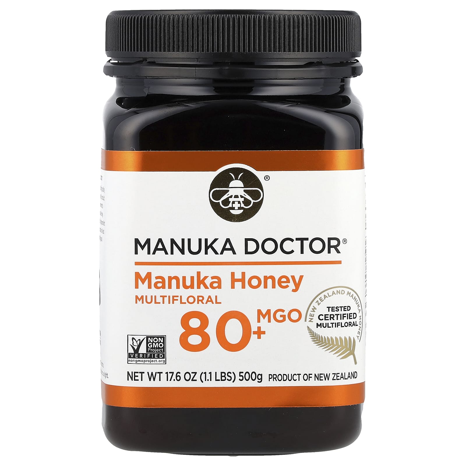 Manuka Doctor, Мед манука, разноцветный, MGO 80+, 500 г (17,6 унции)