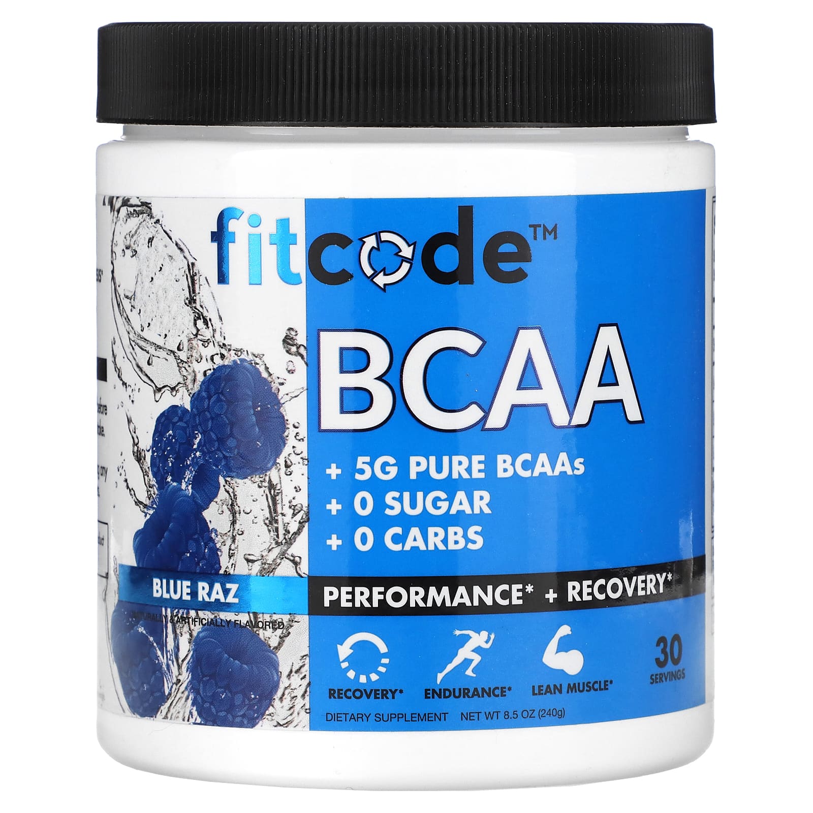 fitcode BCAA голубая малина 240 г 85 унции 2290₽