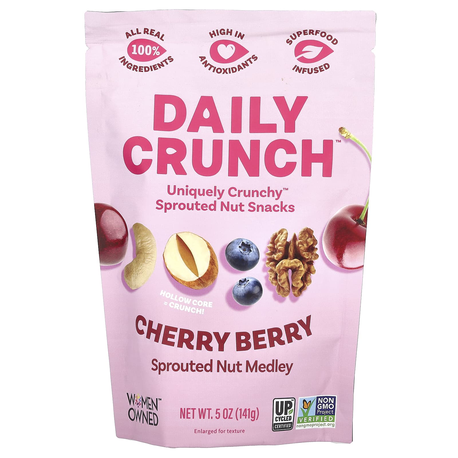 Daily Crunch Смесь пророщенных орехов вишня 141 г 5 унций 1890₽