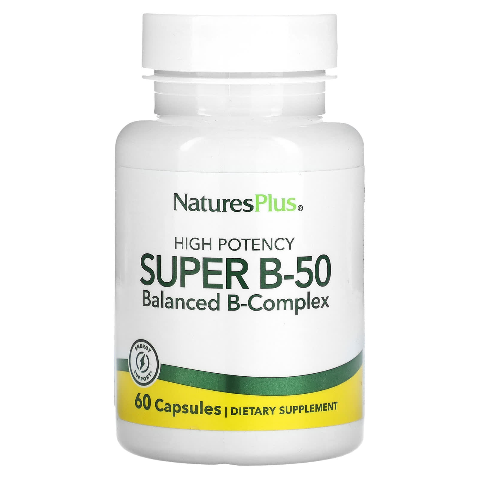 NaturesPlus Super B-50 с высокой эффективностью 60 капсул 2290₽