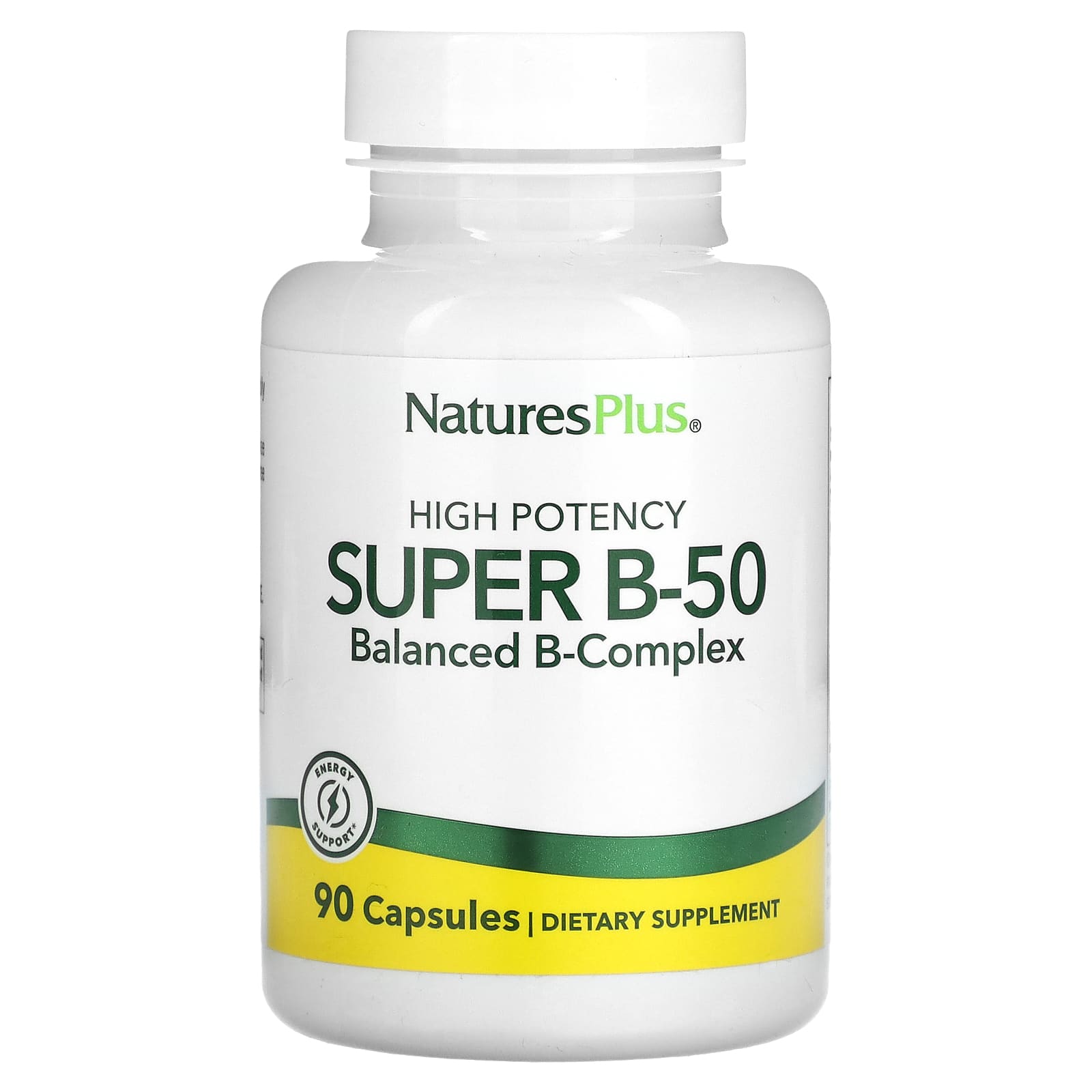 NaturesPlus Super B-50 с высокой эффективностью 90 капсул 3190₽