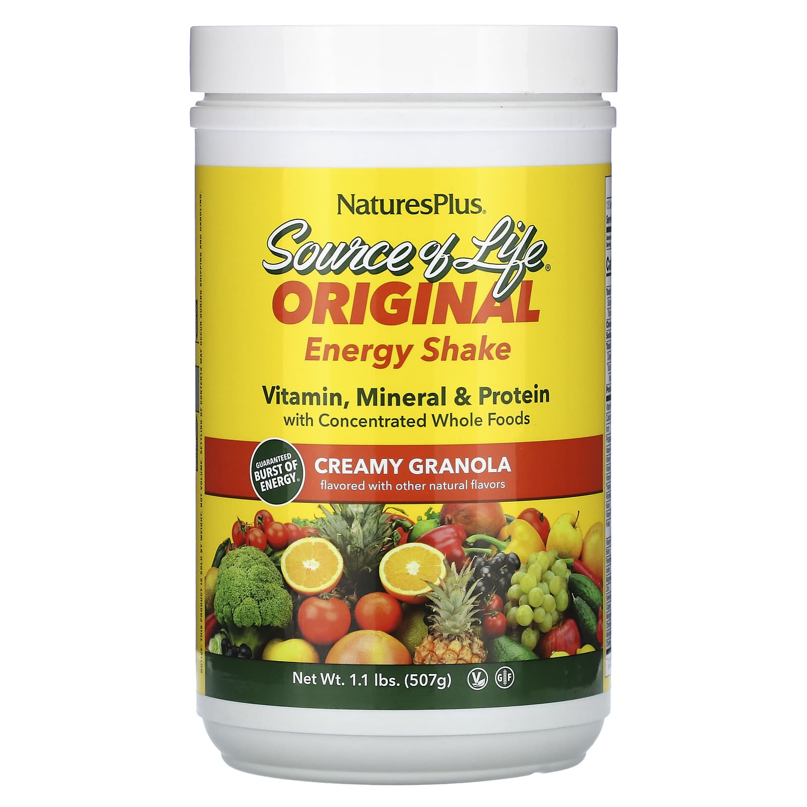 NaturesPlus Source of Life Original Energy Shake кремовая гранола 507 г 11 фунта 4690₽