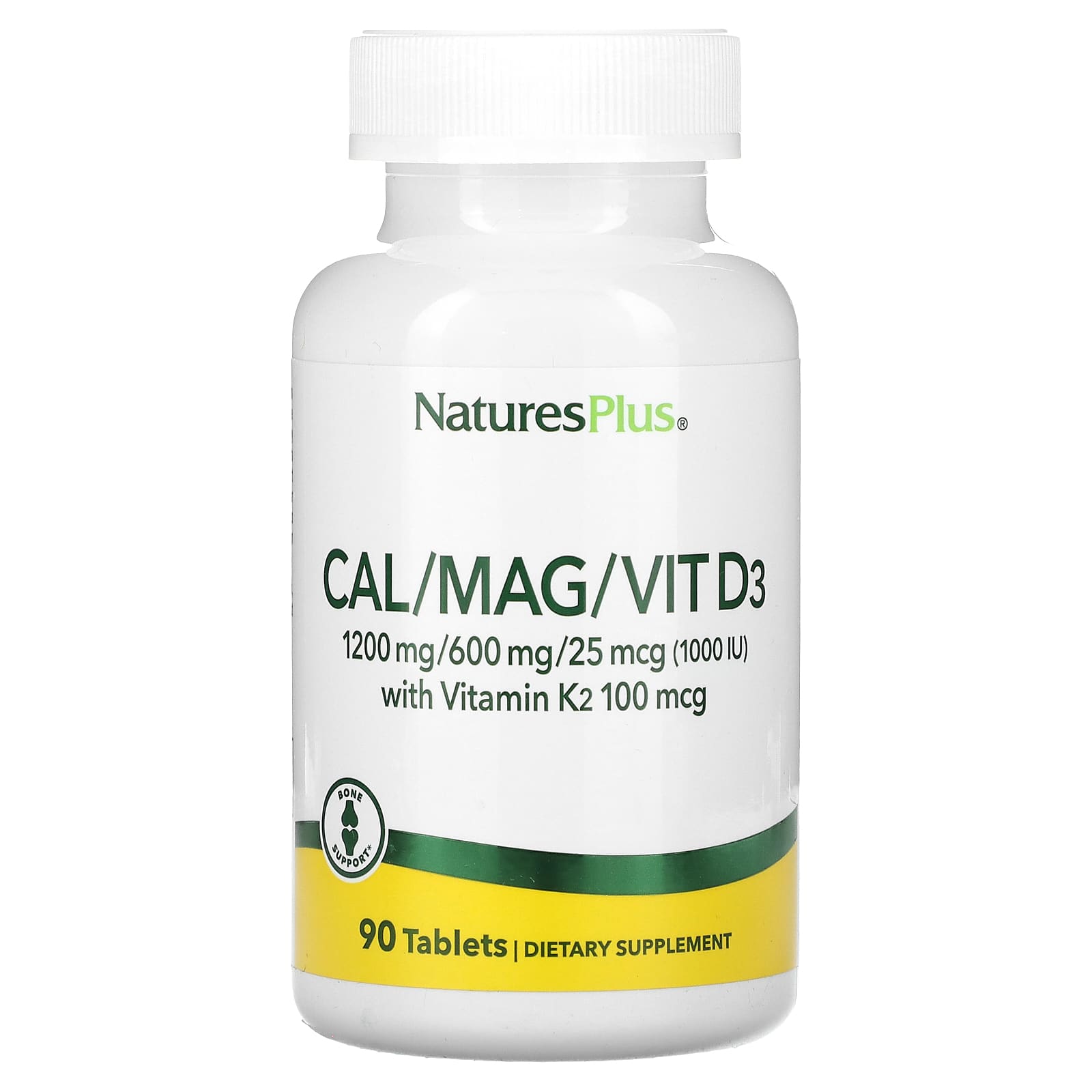 NaturesPlus Cal Mag Vit D3 с витамином K2 90 таблеток 3290₽