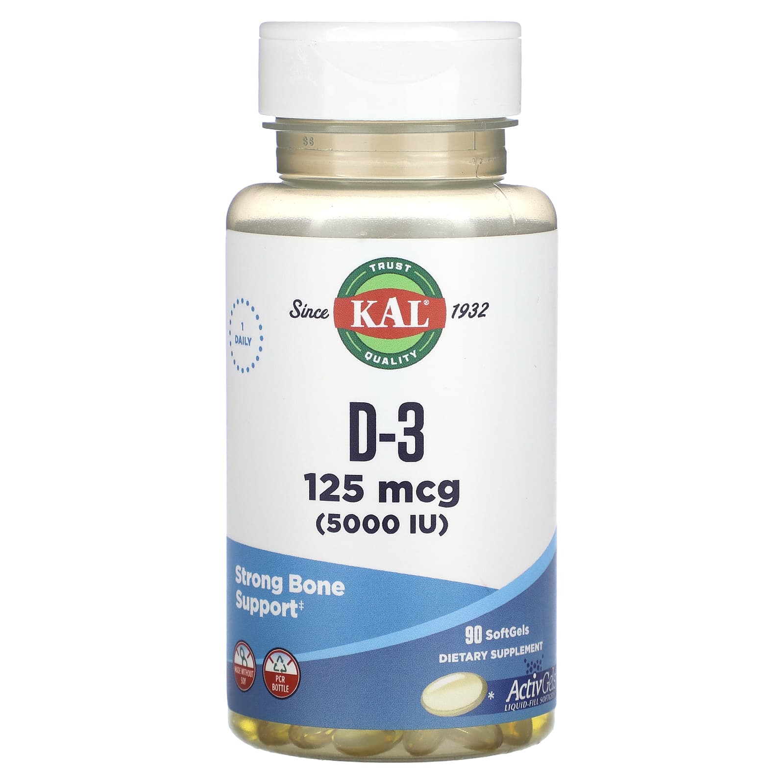 KAL D-3 125 mcg 5000 IU 90 Softgels 2190₽