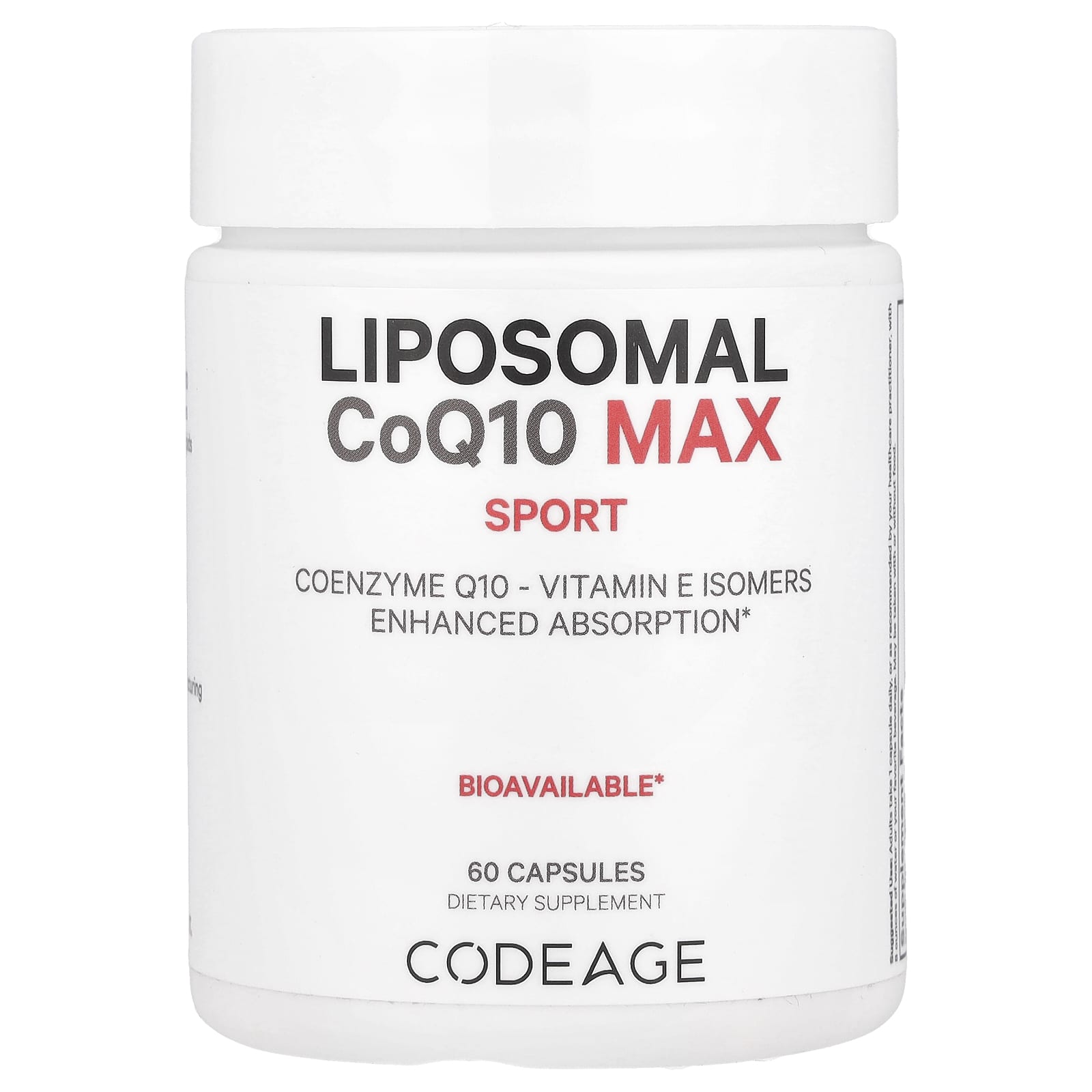 Codeage липосомальный коэнзим Q10 MAX изомеры витамина E улучшенное усвоение 60 капсул 9490₽