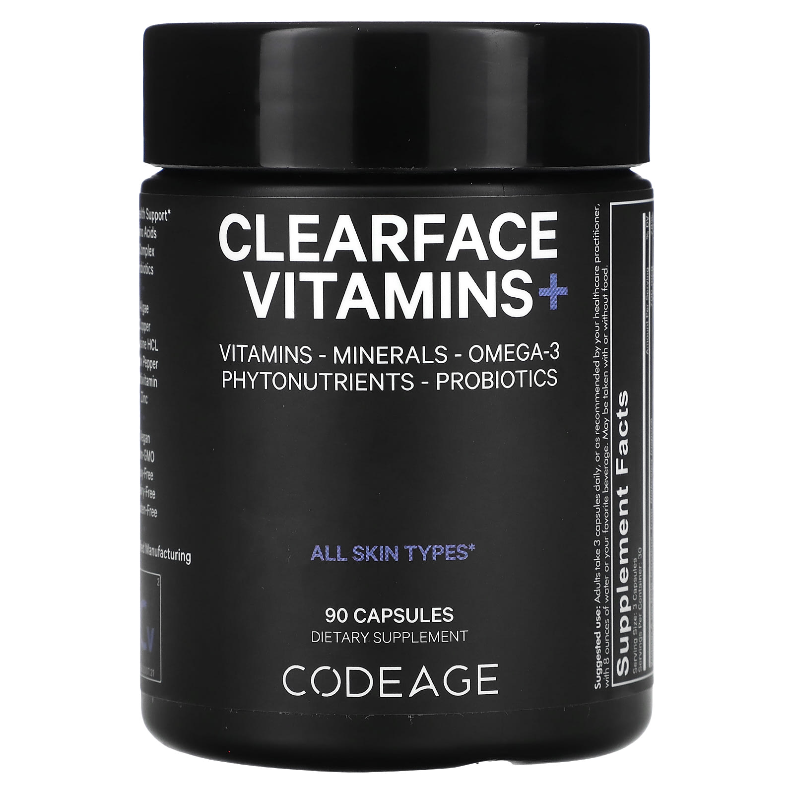 Codeage Clearface витамины для всех типов кожи 90 капсул 5290₽