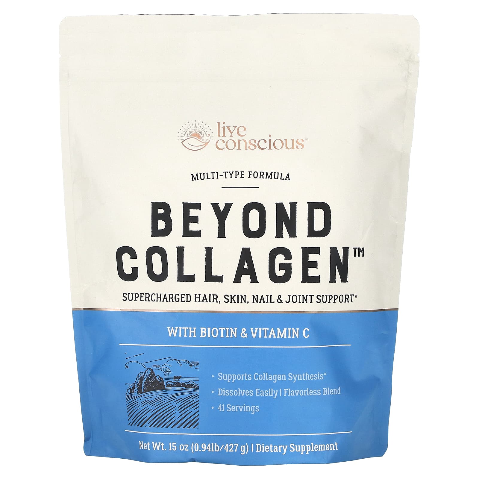 Live Conscious Beyond Collagen с биотином и витамином C 427 г 15 унций 8890₽