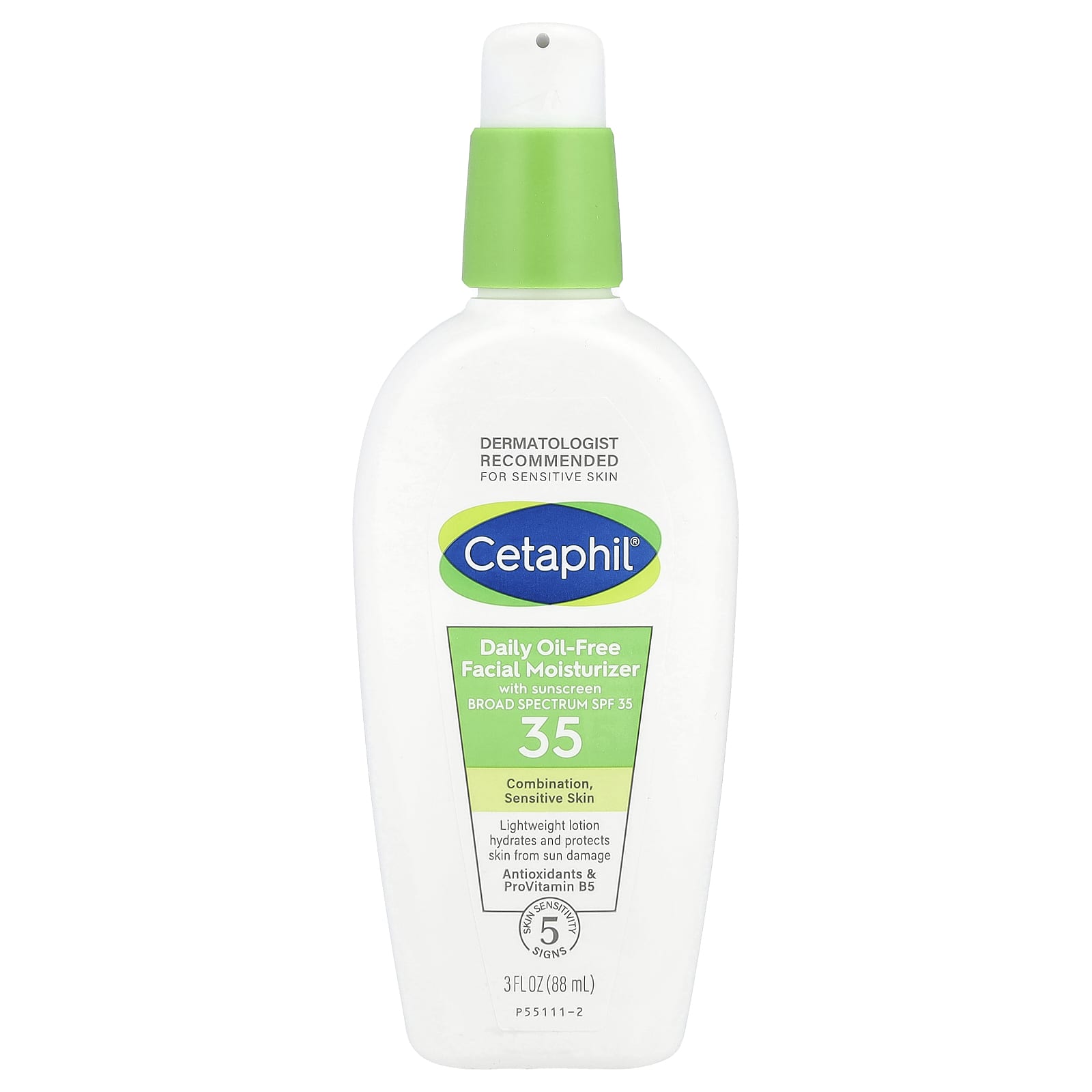 Cetaphil Ежедневное увлажняющее средство для лица без масла с солнцезащитным кремом SPF 35 88 мл 3 жидк Унции 3490₽