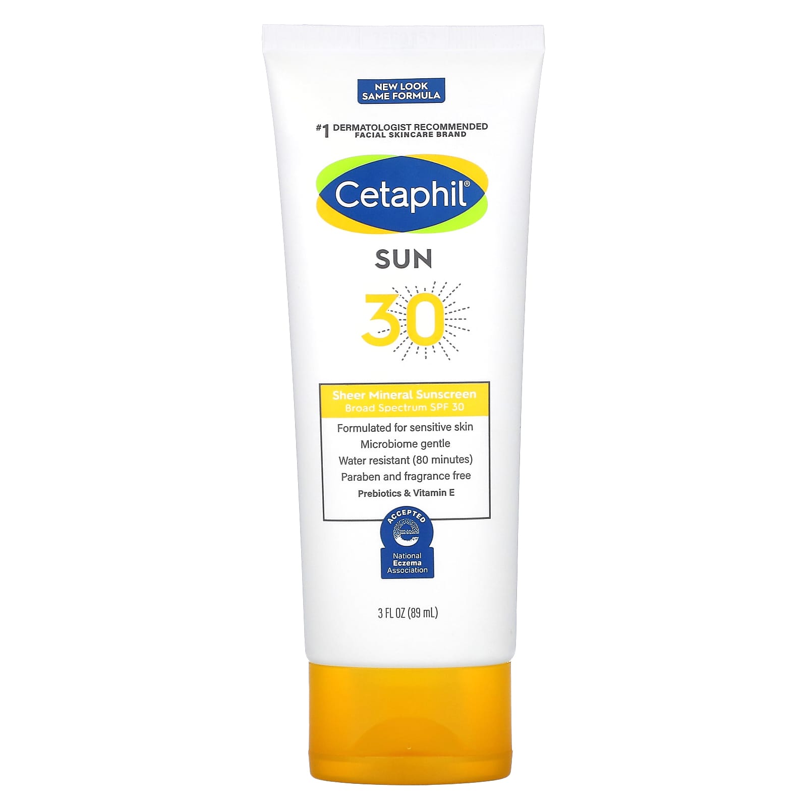 Cetaphil Чистое минеральное солнцезащитное средство SPF 30 89 мл 3 жидк Унции 2390₽