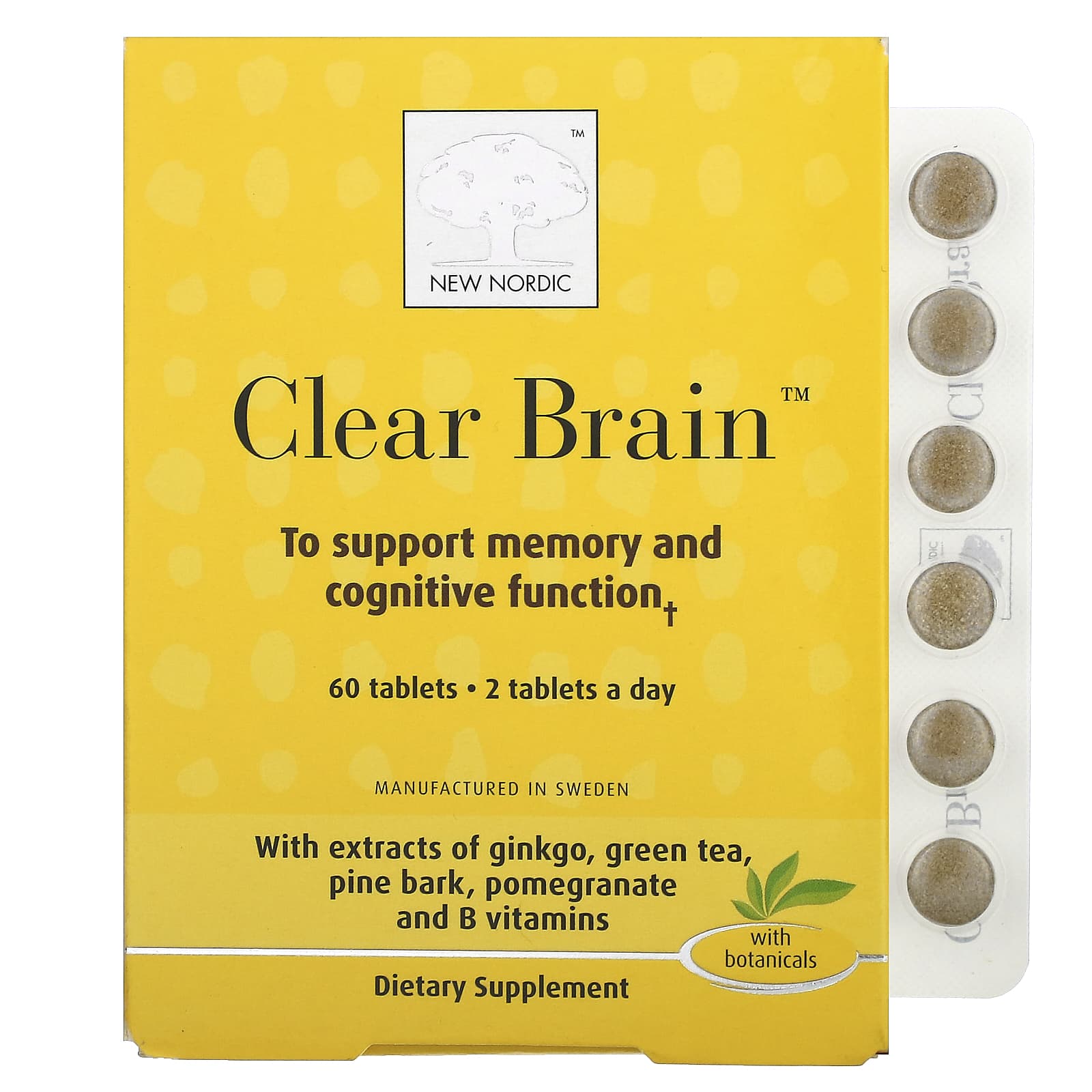 New Nordic Clear Brain 60 таблеток 4790₽