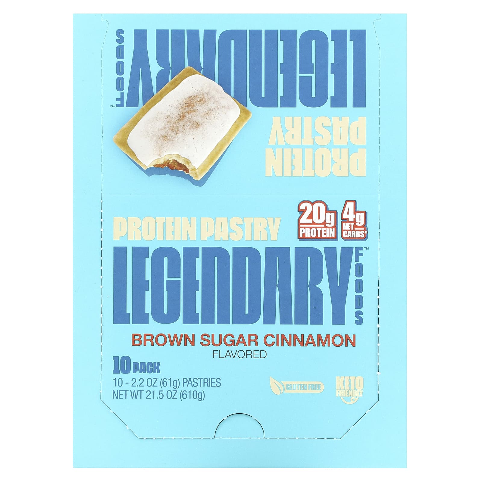 Legendary Foods Protein Pastry коричневый сахар и корица 10 пакетиков 61 г 22 унции 6290₽