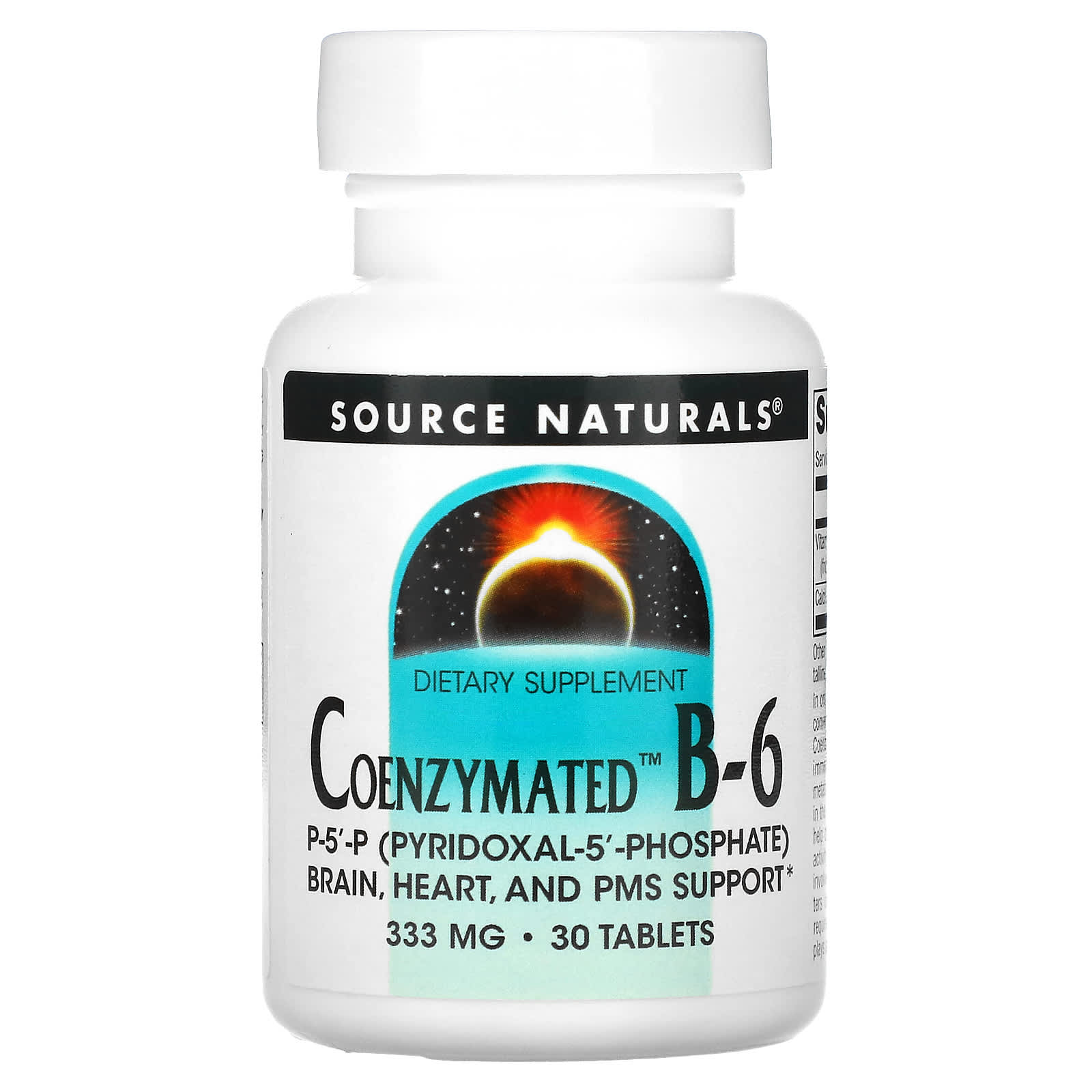 Source Naturals ферментированный витамин B6 333 мг 30 таблеток 2190₽
