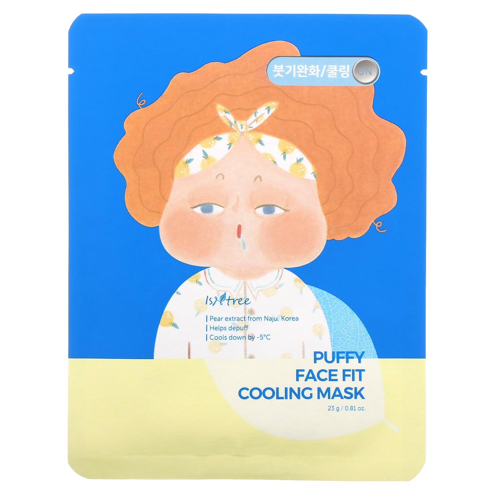 ISNtree Охлаждающая маска для лица Puffy Face Fit 10 шт Масок 23 г 081 унции 7290₽
