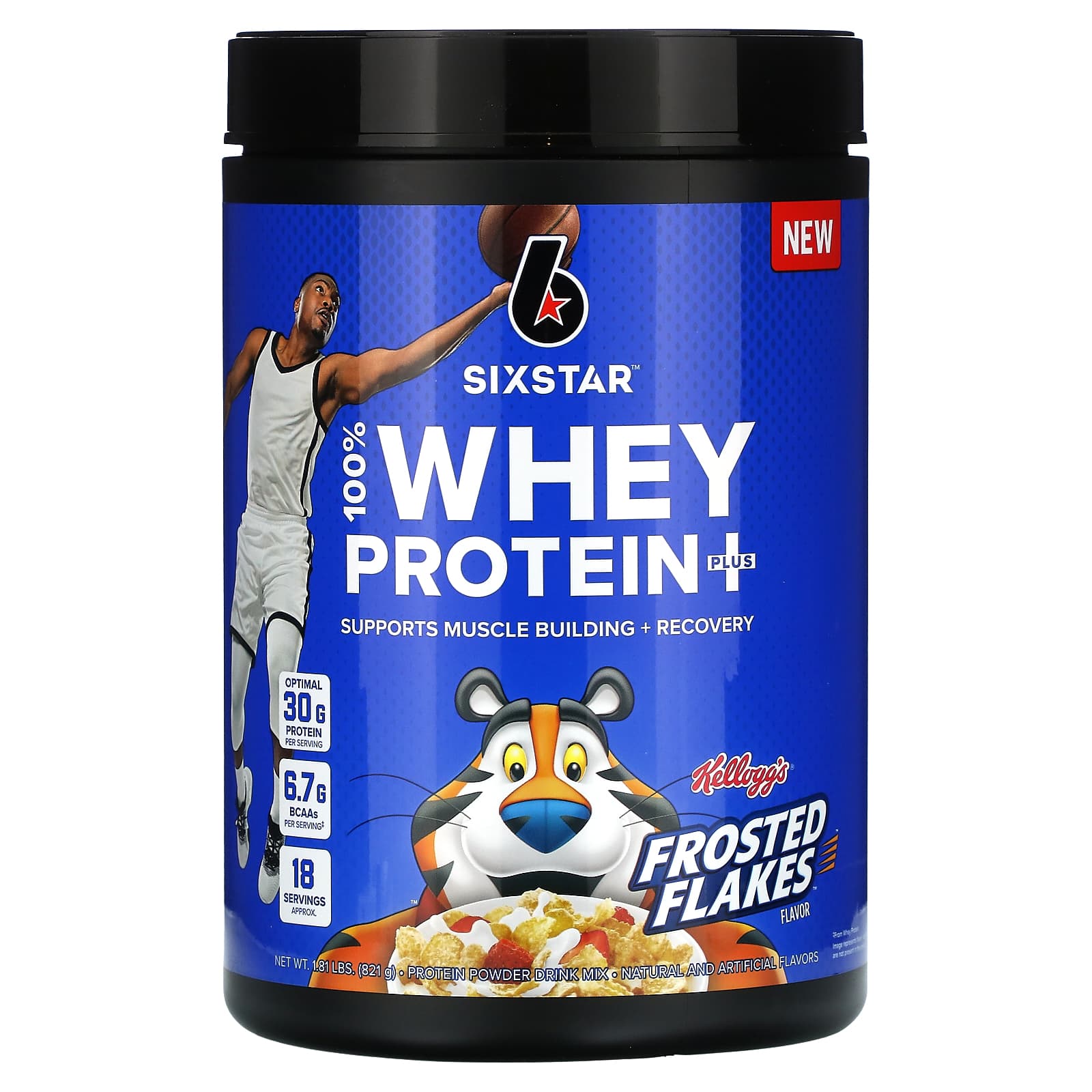 SIXSTAR 100 Whey Protein Plus замороженные хлопья от Kellog 821 г 181 фунта 4490₽