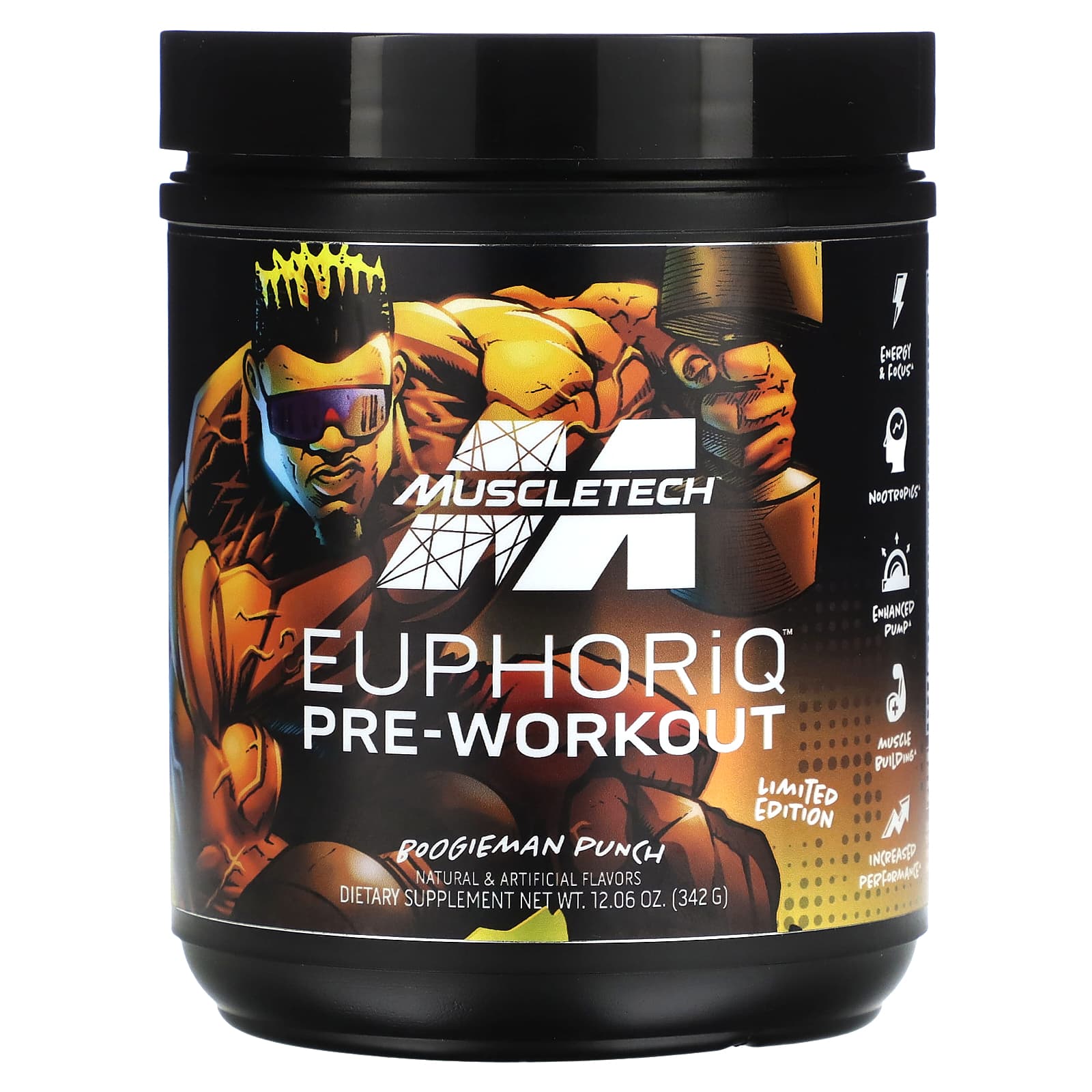 MuscleTech Ограниченная серия Euphoriq перед тренировкой Boogieman Punch 342 г 1206 унции 9490₽