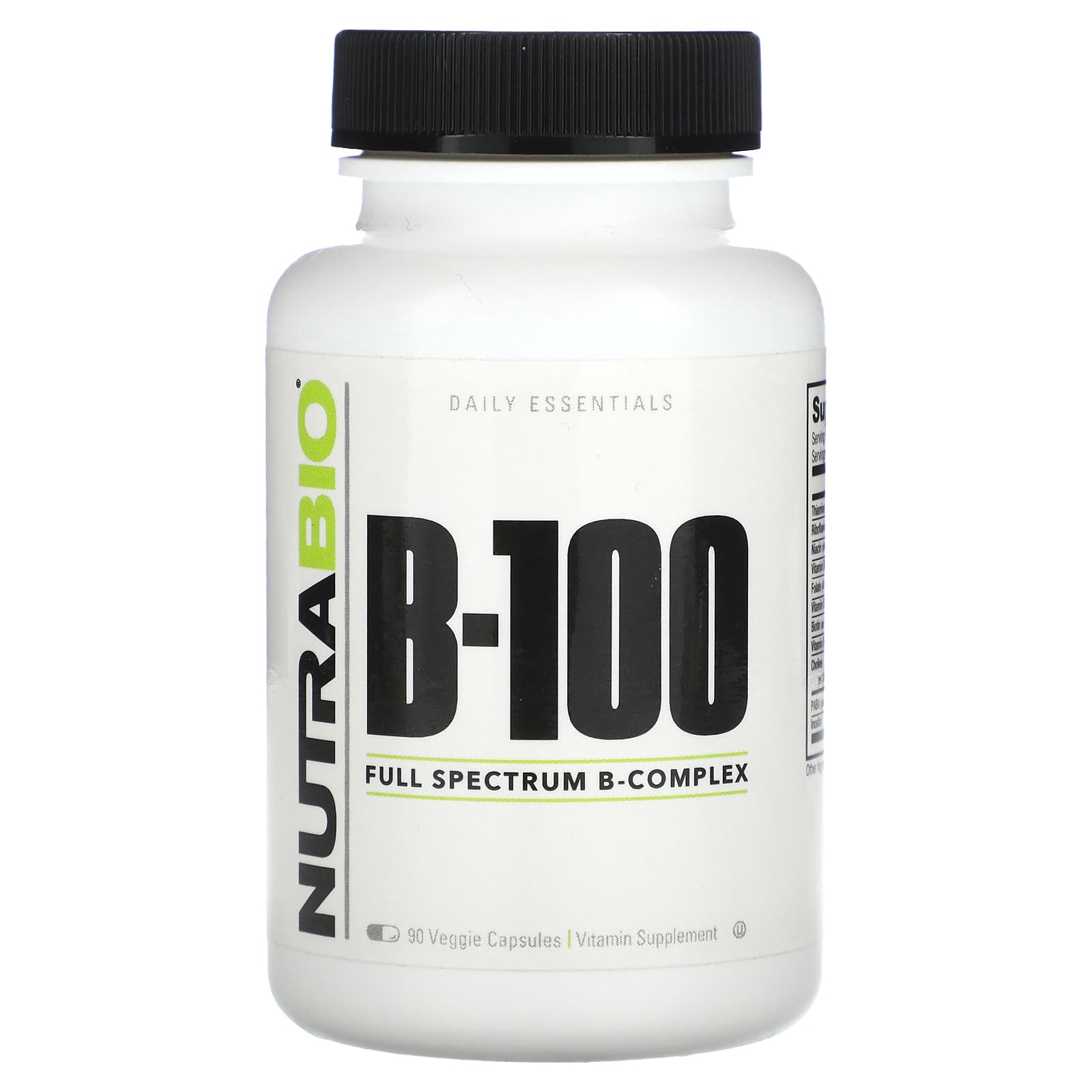 NutraBio B-100 90 растительных капсул 2990₽