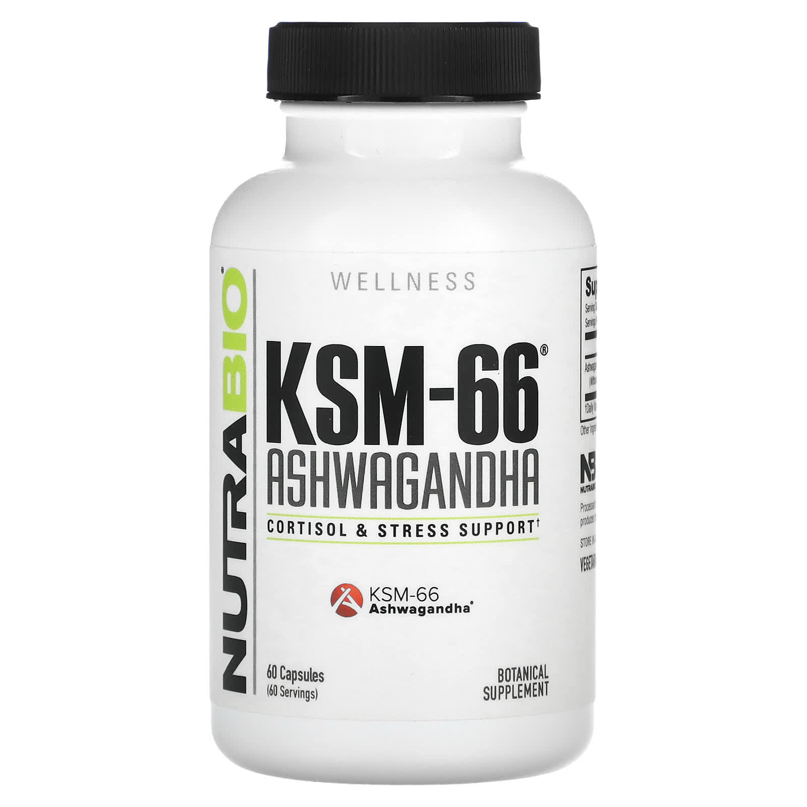 NutraBio KSM-66 ашваганда 60 капсул 3990₽