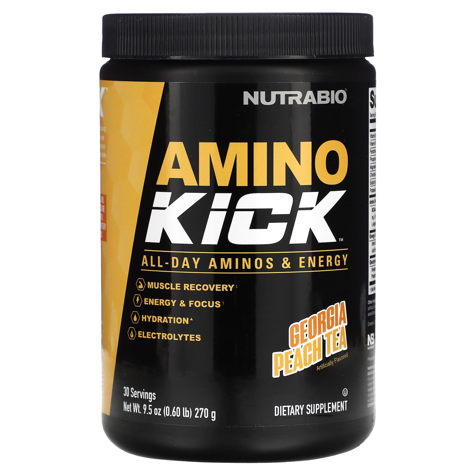 NutraBio Amino Kick чай с персиком штата Джорджия 270 г 06 фунта 4590₽