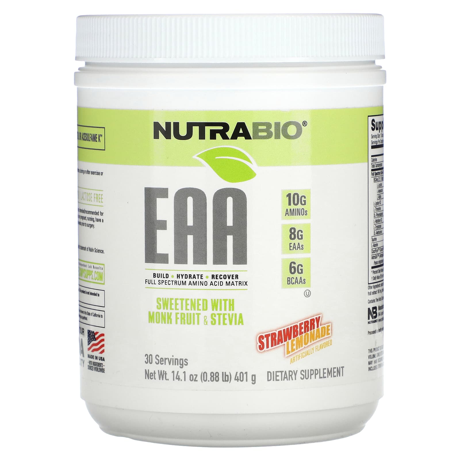 NutraBio EAA клубничный лимонад 401 г 088 фунта 6690₽