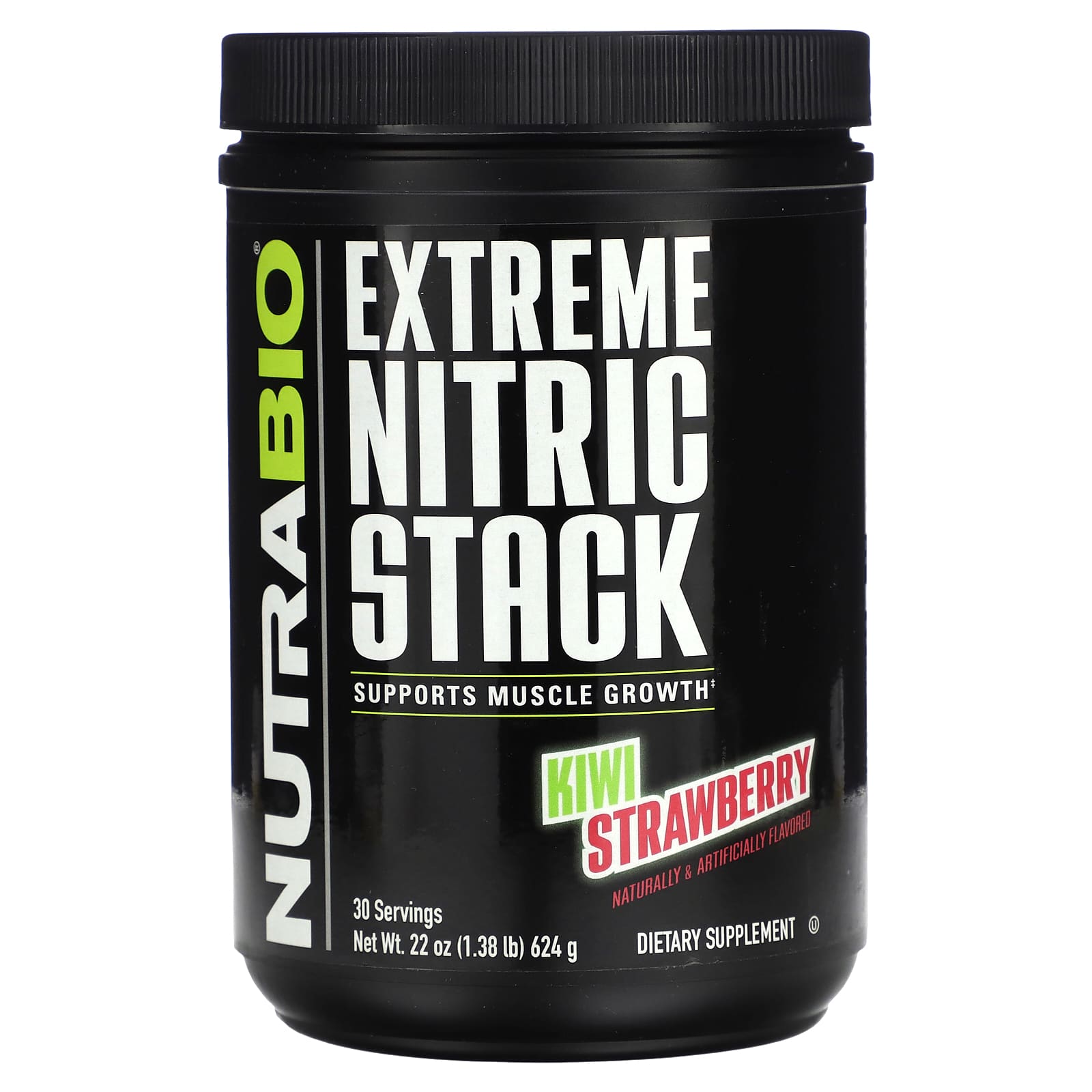 NutraBio Extreme Nitric Stack киви и клубника 624 г 138 фунта 8590₽