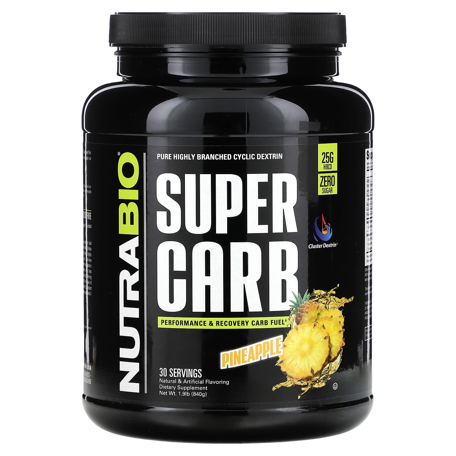 NutraBio Super Carb ананас 840 г 19 фунта 7590₽