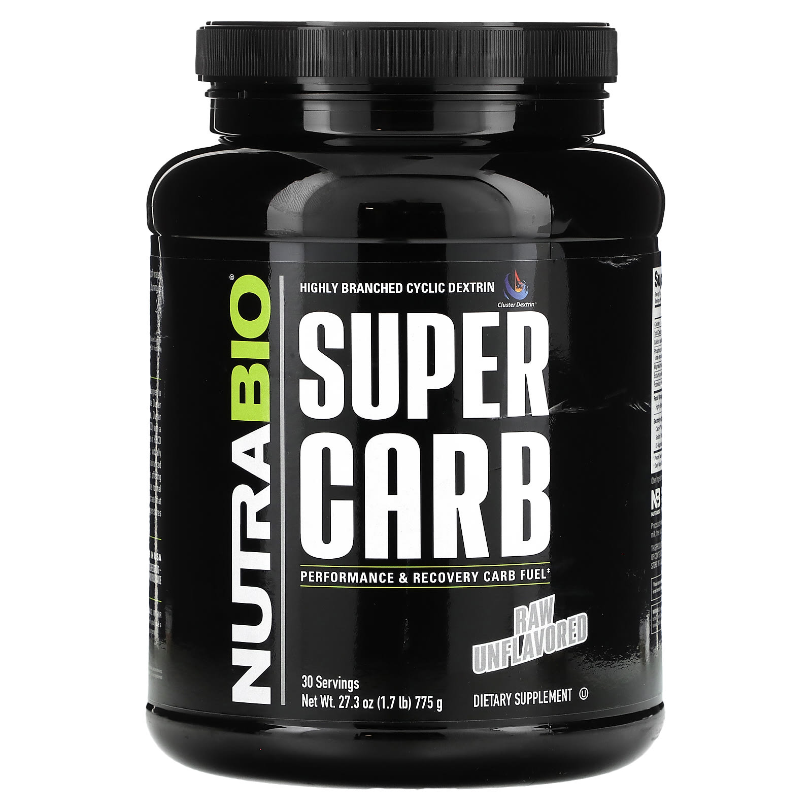 NutraBio Super Carb сырые без добавок 775 г 17 фунта 7590₽