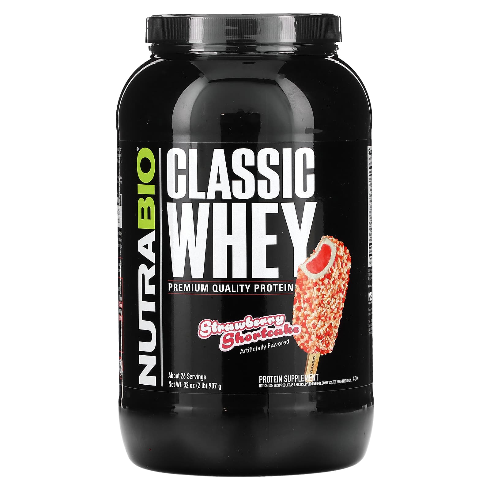 NutraBio Classic Whey Protein клубничное песочное печенье 907 г 2 фунта 7990₽