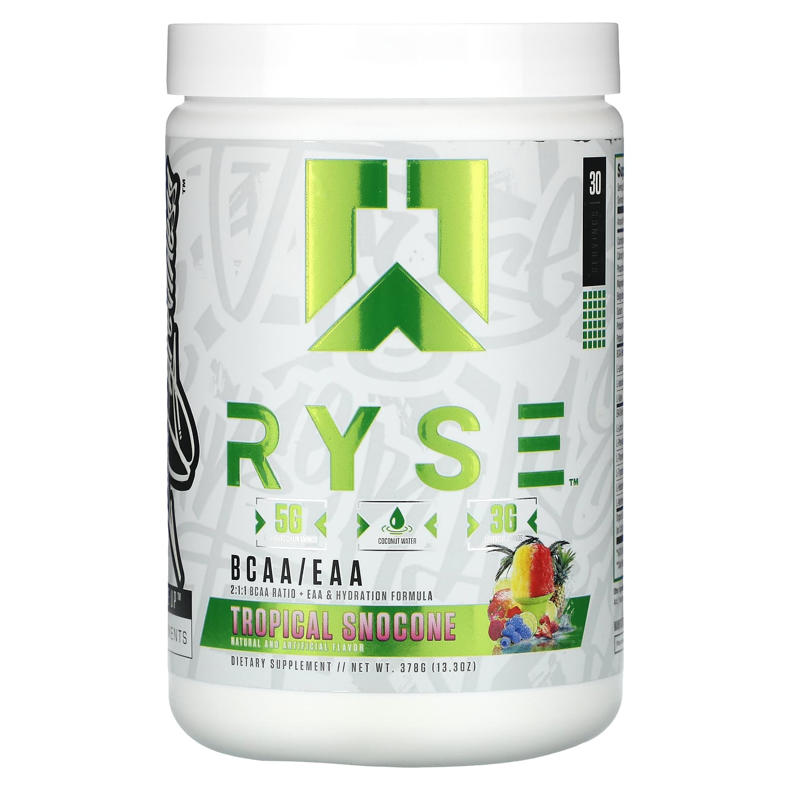 RYSE, BCAA / EAA, тропический снокон, 378 г (13,3 унции)