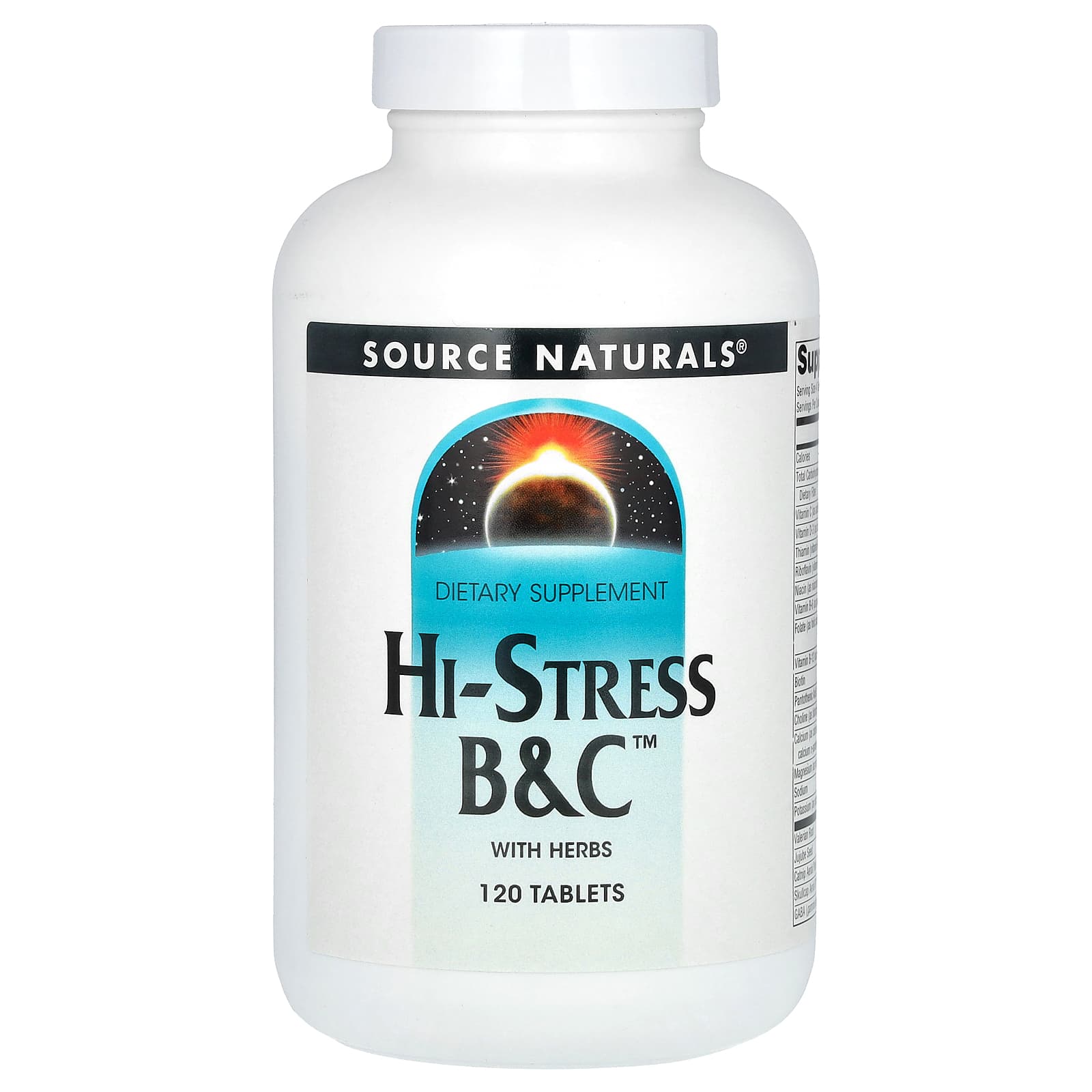 Source Naturals Hi-Stress B-C витамины B и C с травами 120 таблеток 2490₽