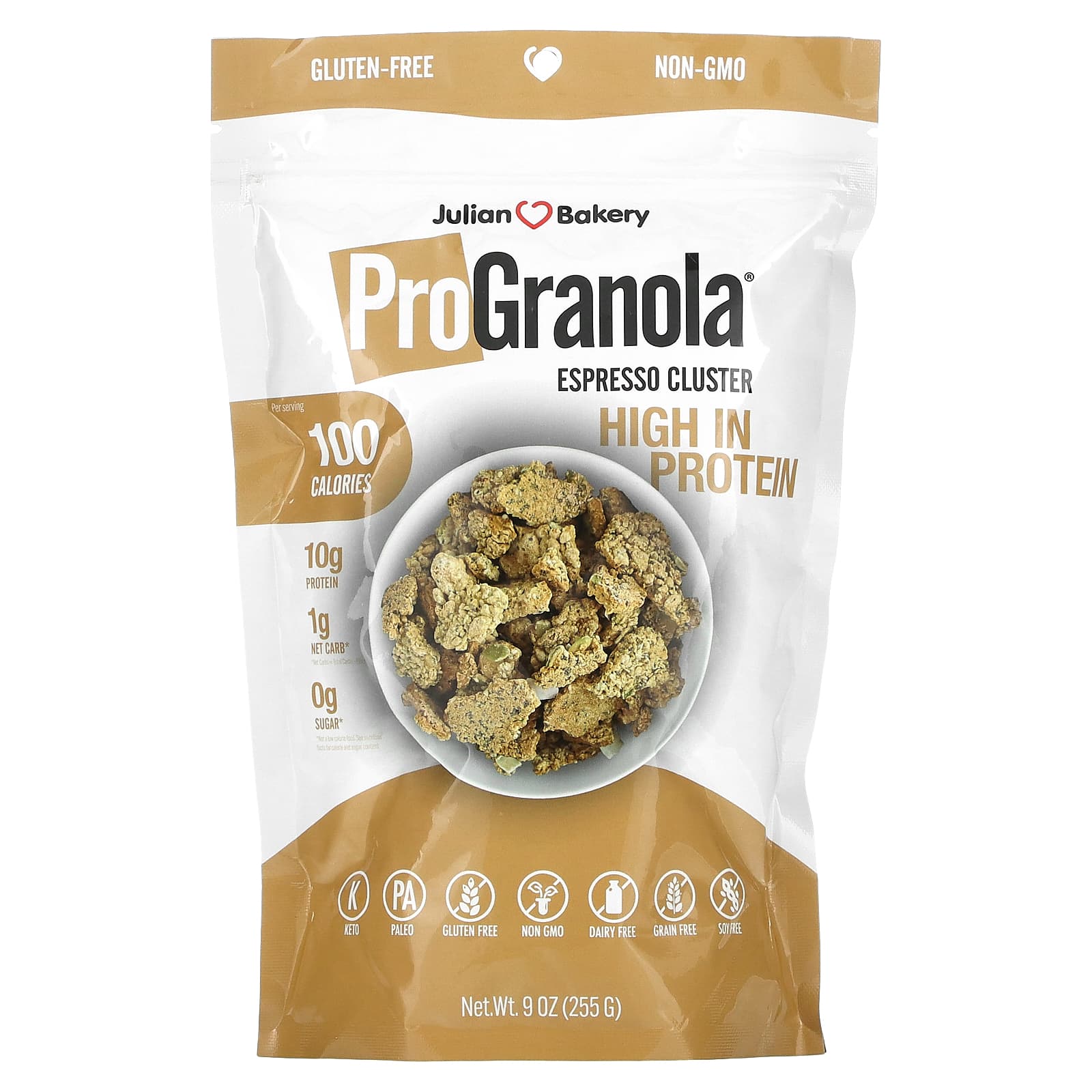 Julian Bakery ProGranola эспрессо 255 г 9 унций 1990₽