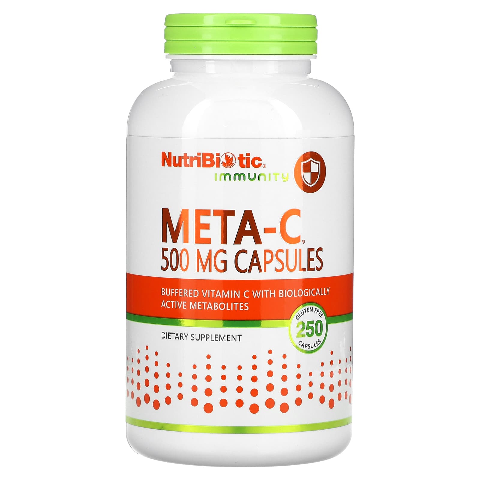 NutriBiotic Immunity Meta-C 500 мг 250 капсул без глютена 4190₽
