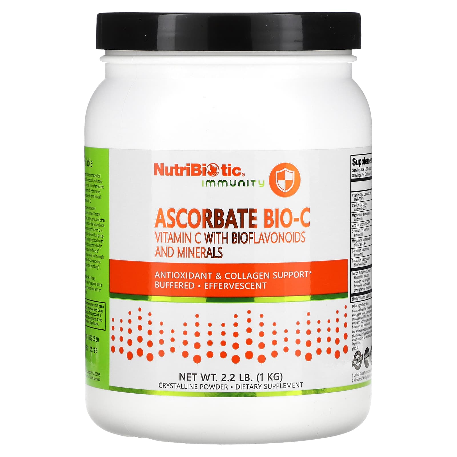 NutriBiotic Immunity аскорбат Bio-C витамин C с биофлавоноидами и минералами 1 кг 22 фунта 5690₽