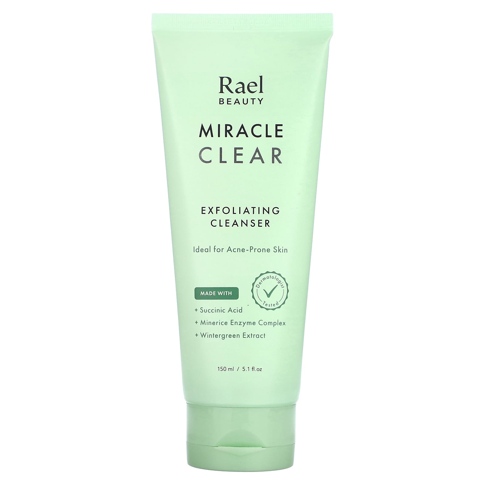 Rael, Beauty, Miracle Clear, отшелушивающее очищающее средство, 150 мл (5,1 жидк. Унции)