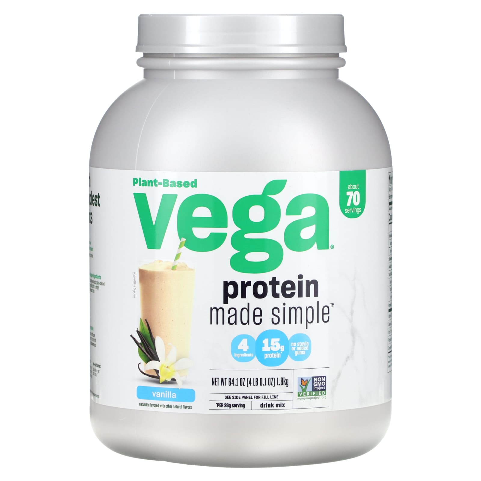 Vega Plant-Based Protein Made Simple ваниль 4 фунта 01 унции 15090₽