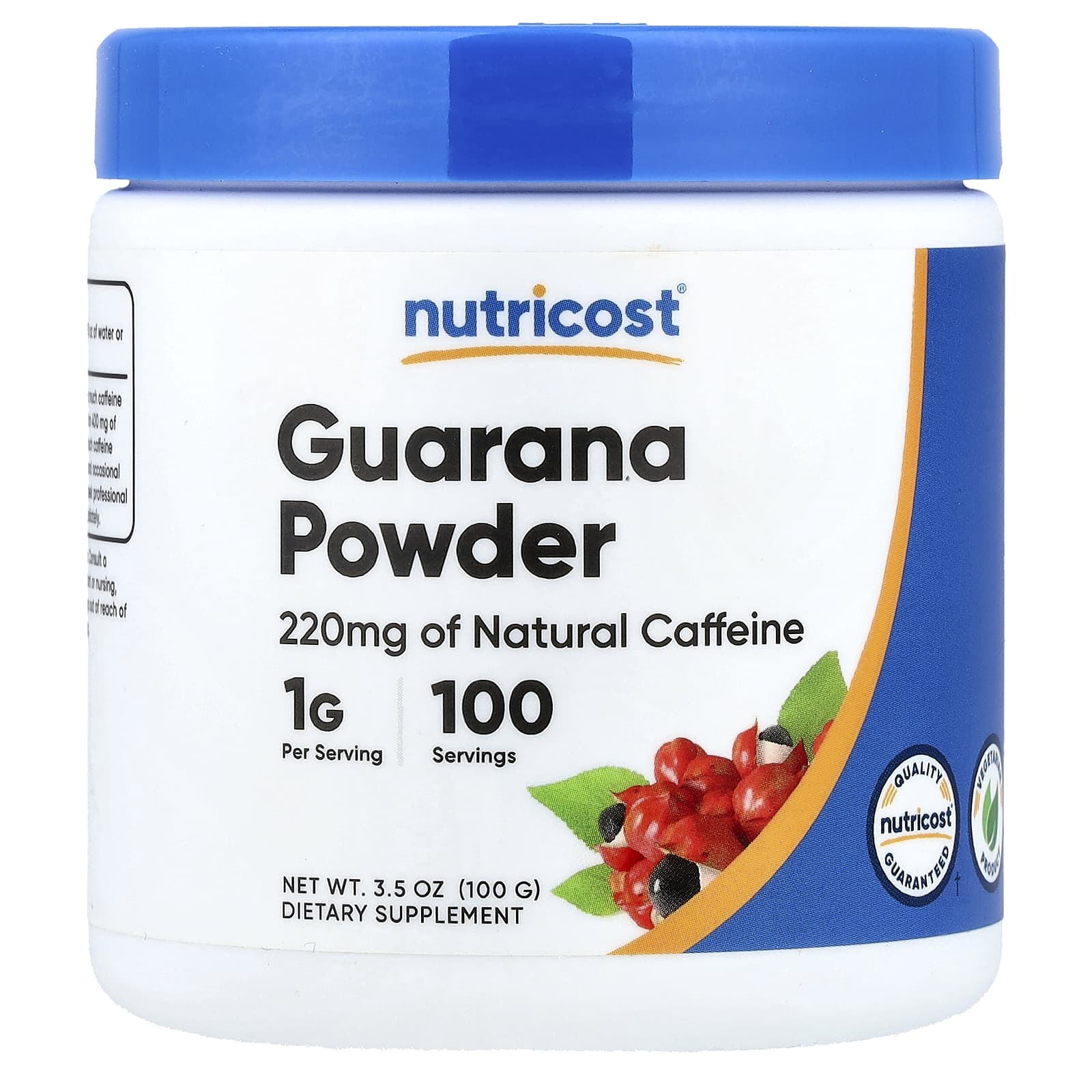 Nutricost, Гуарана в порошке, 1 г, 100 г (3,5 унции)