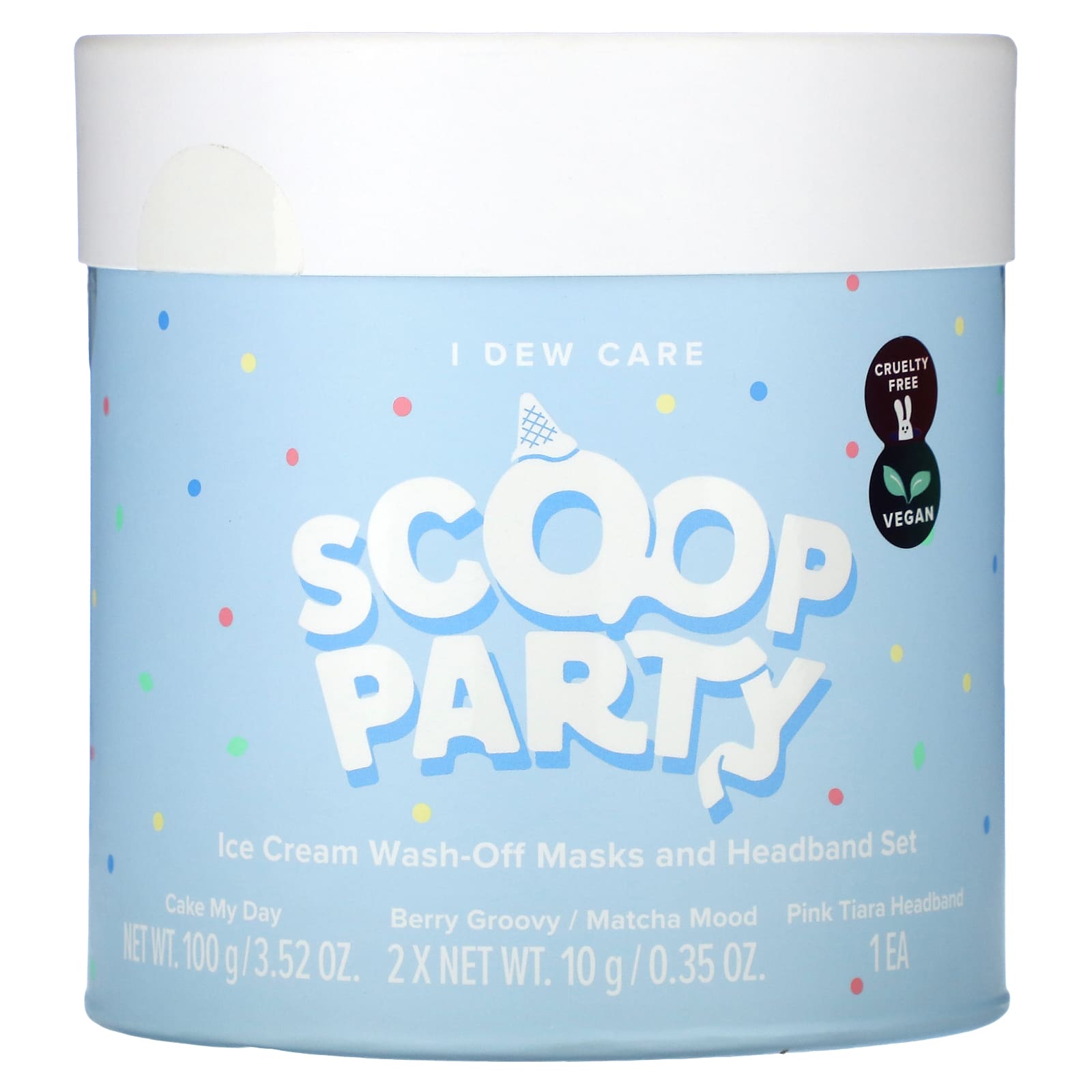 I Dew Care Scoop Party набор смываемых масок и повязки на голову для мороженого набор из 4 предметов 3290₽