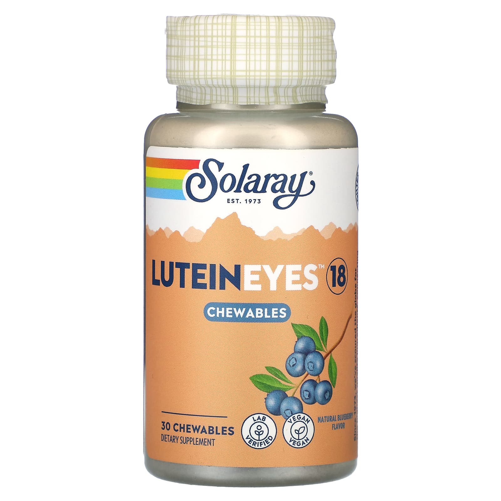 Solaray Lutein Eyes 18 натуральная голубика 30 жевательных таблеток 4190₽