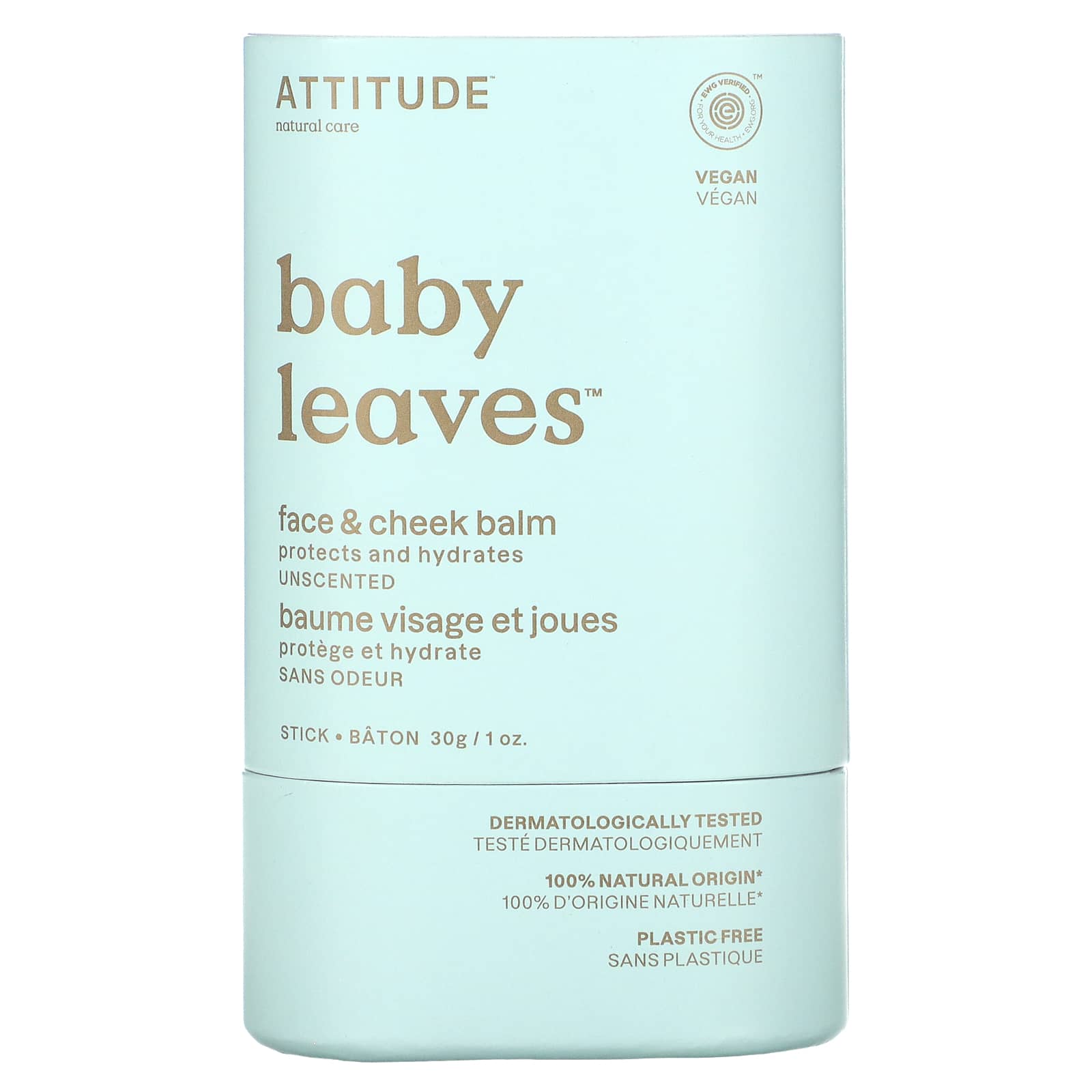 ATTITUDE Baby Leaves бальзам для лица и щек без запаха 1 унция 30 г 3290₽