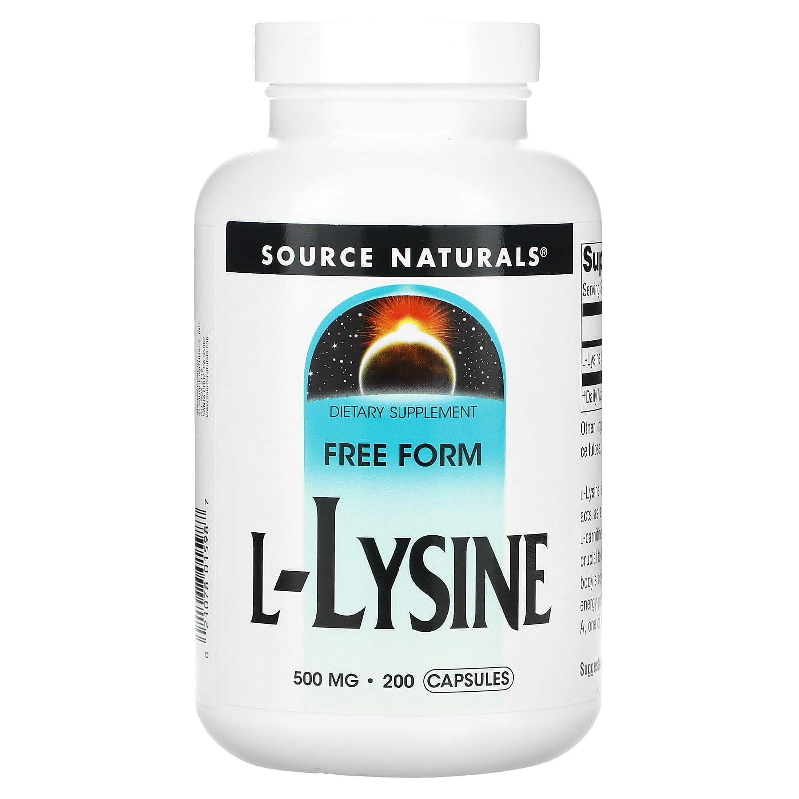 Source Naturals L-лизин 500 мг 200 капсул 2490₽