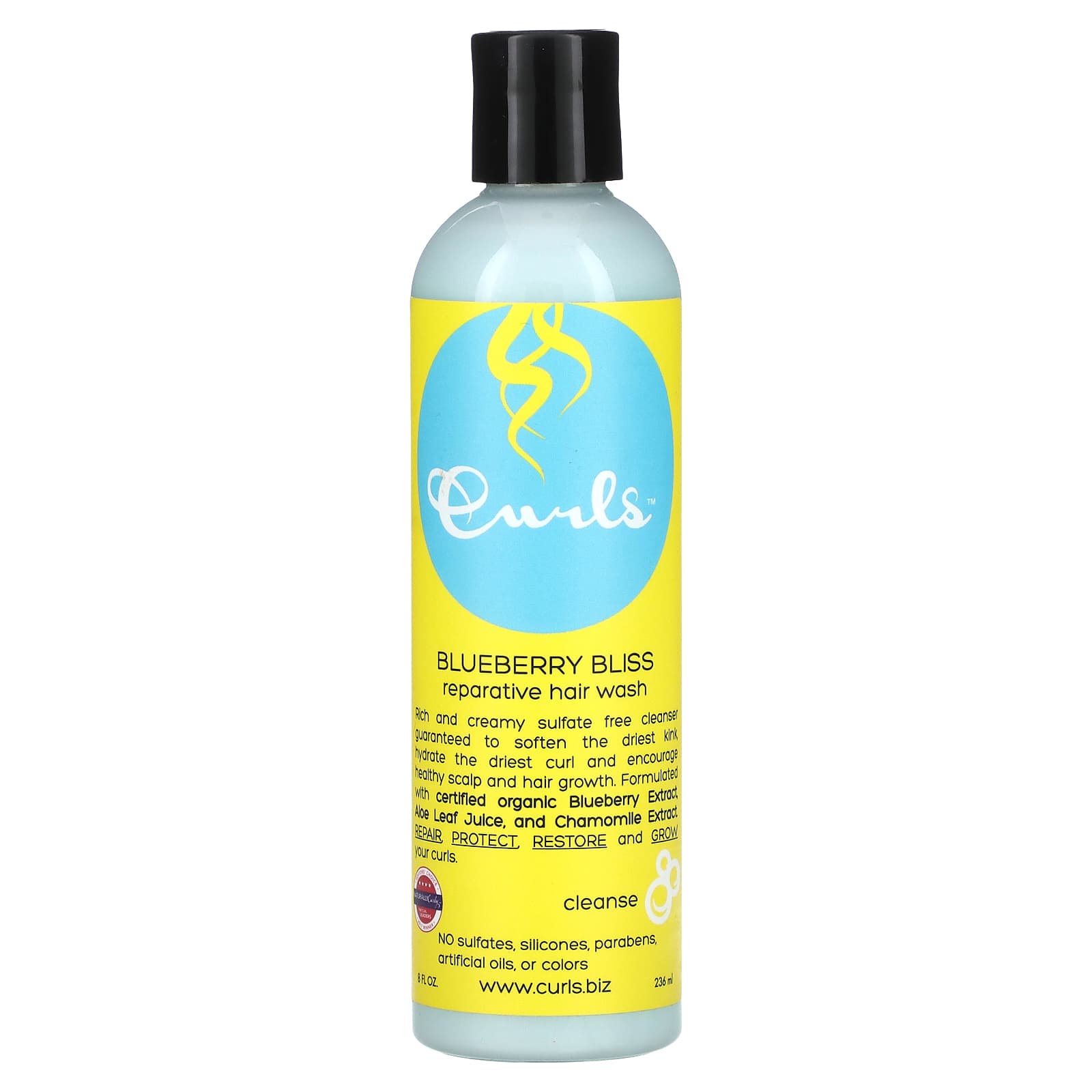 Curls Blueberry Bliss восстанавливающее средство для мытья волос 236 мл 8 жидк Унций 3290₽