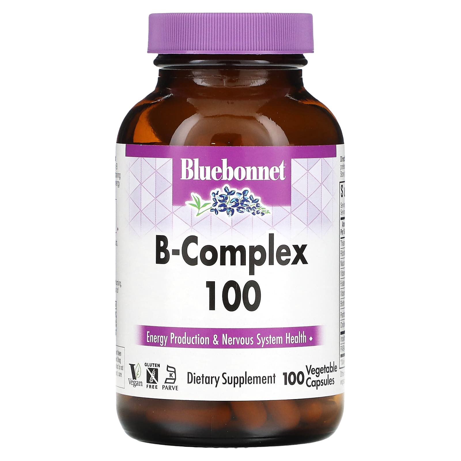 Bluebonnet Nutrition B-Complex 100 витамины группы B 100 вегетарианских капсул 4890₽