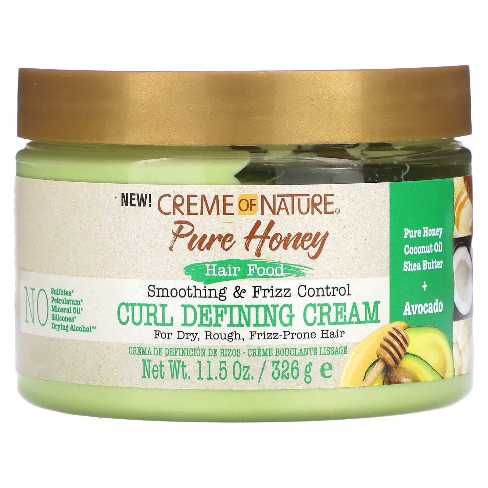 Creme Of Nature Pure Honey питание для волос крем для разглаживания и контроля локонов 326 г 115 унции 1890₽
